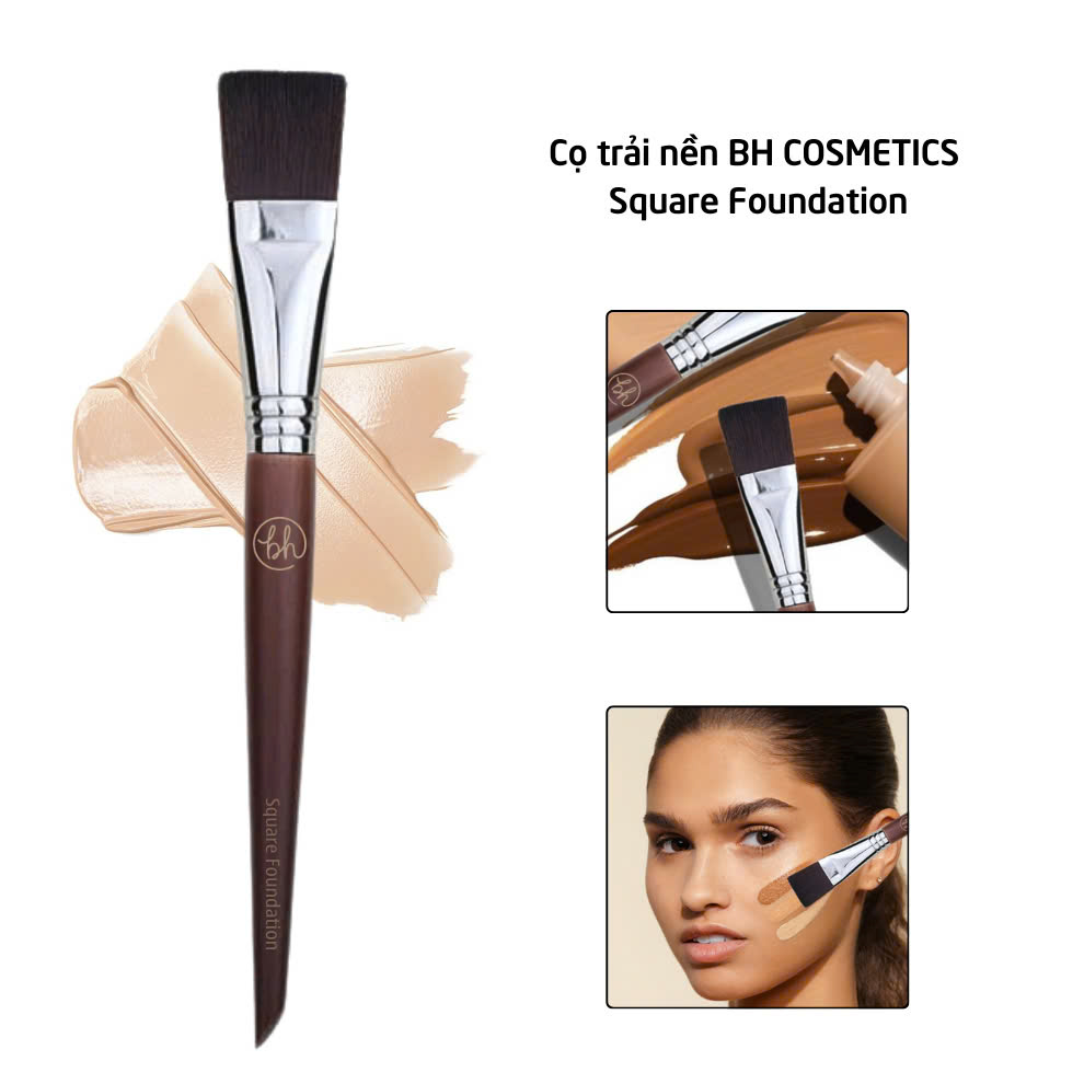 Cọ Dàn Nền - Cọ Đánh Kem Lót Đầu Dẹp Bh Cosmetics Square Foundation Brush BHG001